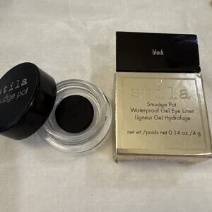 Stila Cobalt Smudge Pot Unique Gel Eyeliner Shadow Black Long-lasting 0.14 oz